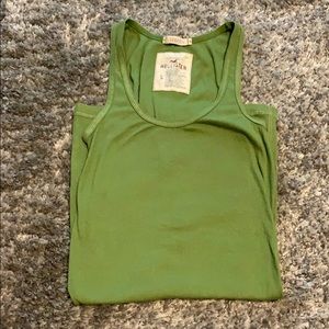 hollister green tank top